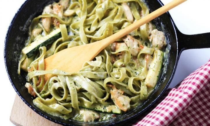 Beef Fettuccini Pesto