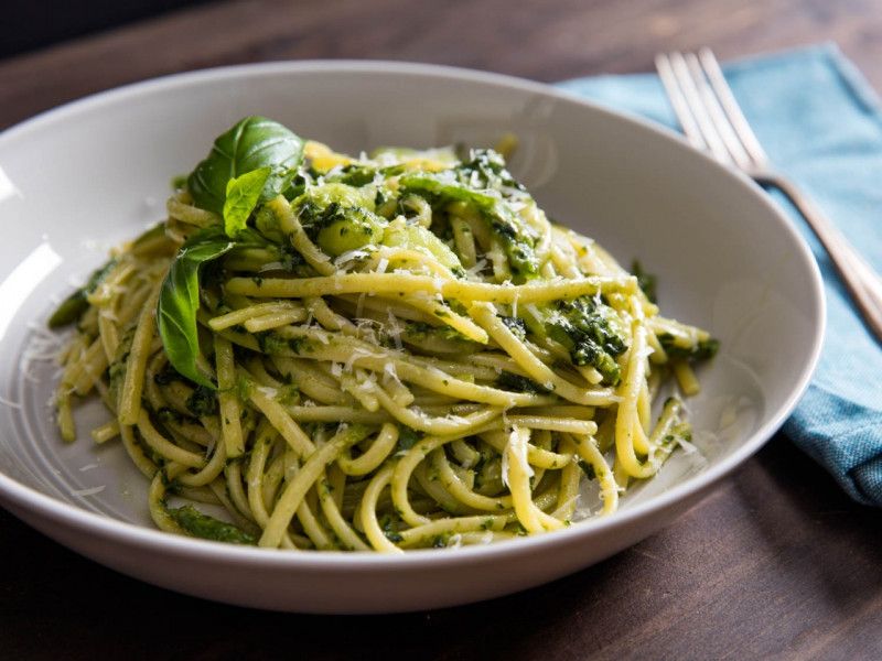 Prawns Spaghetti Pesto