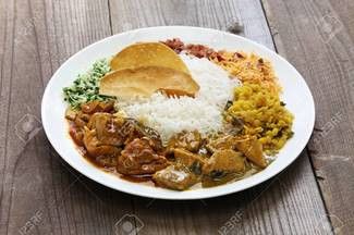 White Rice with curry (chicken)